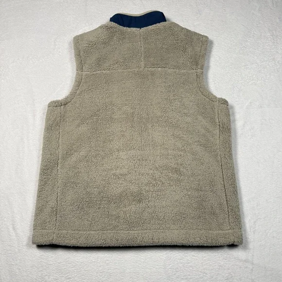 The North Face Vest Mens Large Beige Sherpa Fleece Full Zip Outdoor Pockets - Picture 6 of 9